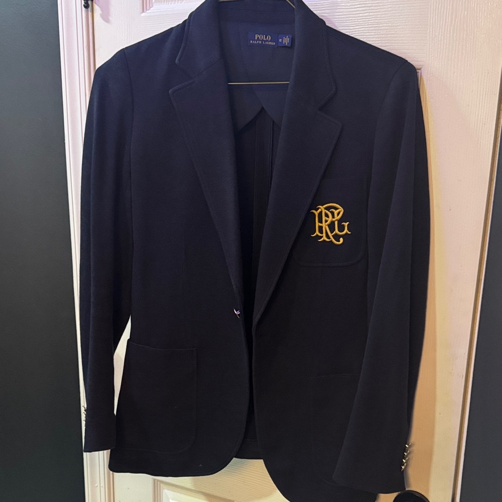 Polo by Ralph Lauren Navy Blazer with Gold Logo